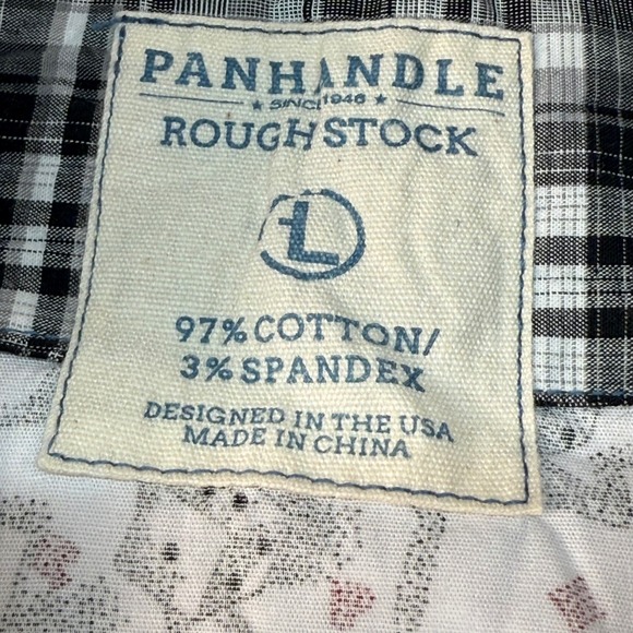 Panhandle Rough Stock Mens Shirt Lg Dice Playing Cards Print Western‎ Pearl Snap - Picture 4 of 7